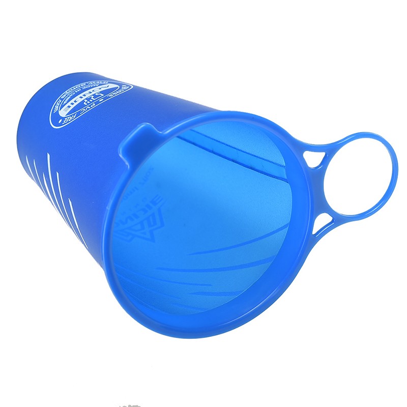 AONIJIE SD22 Deportes al aire libre 200ML Taza de agua plegable reutilizable suave TPU Taza de agua de bebida sin BPA plegable para correr Maratón Ciclismo