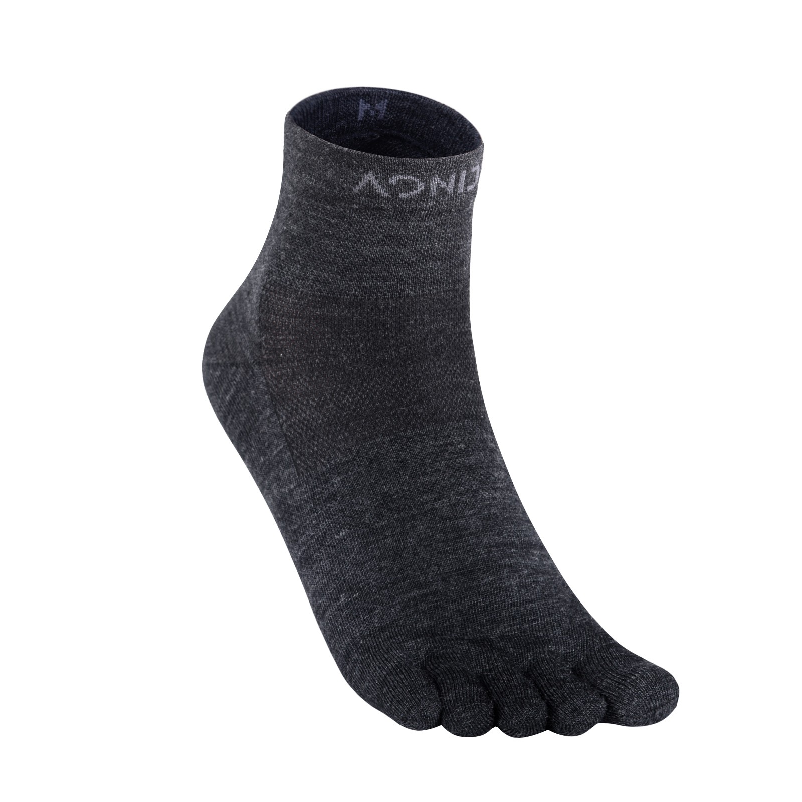 1 par de calcetines deportivos AONIJIE E4823 de lana con cinco dedos, calcetines transpirables con punta cálida para correr, ciclismo, escalada de montaña, sin dedos