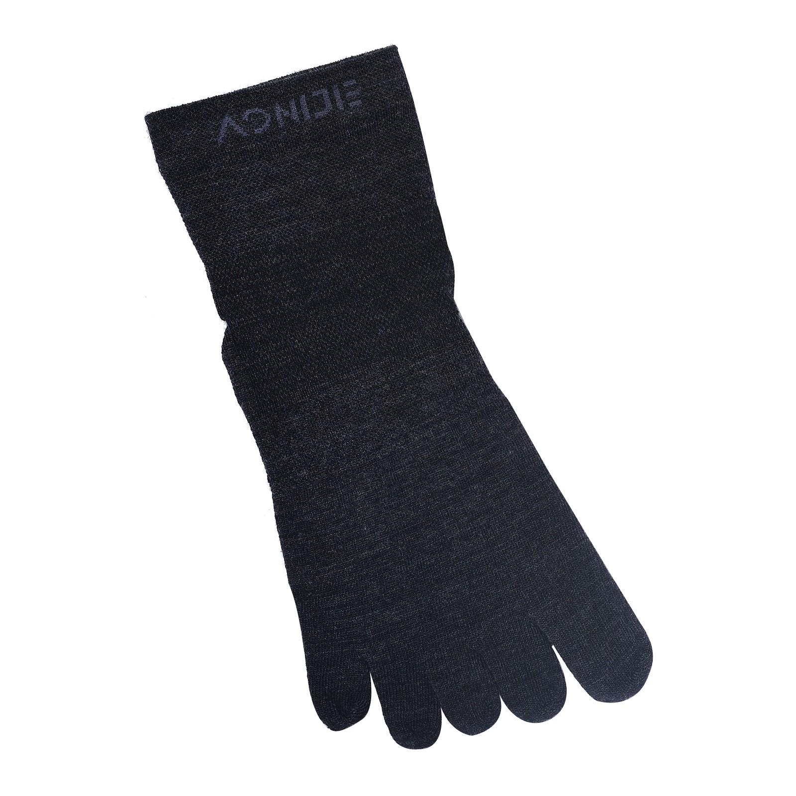 1 par de calcetines deportivos AONIJIE E4823 de lana con cinco dedos, calcetines transpirables con punta cálida para correr, ciclismo, escalada de montaña, sin dedos