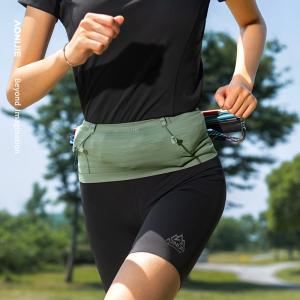 Aonijie w8116 bolso de cinturón verde claro al aire libre bolso de cinturón flexible ligero para teléfonos móviles deportes de soporte para correr maratones y caminar bolso Fanny