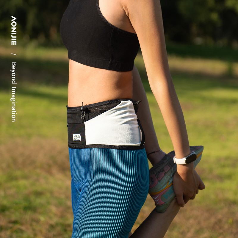 Aonijie w8121 cintura de carrera al aire libre Cross Country Fanny Pack con bolsa de cinturón deportivo de bolsillo, adecuado para el entrenamiento de Maratón de senderismo