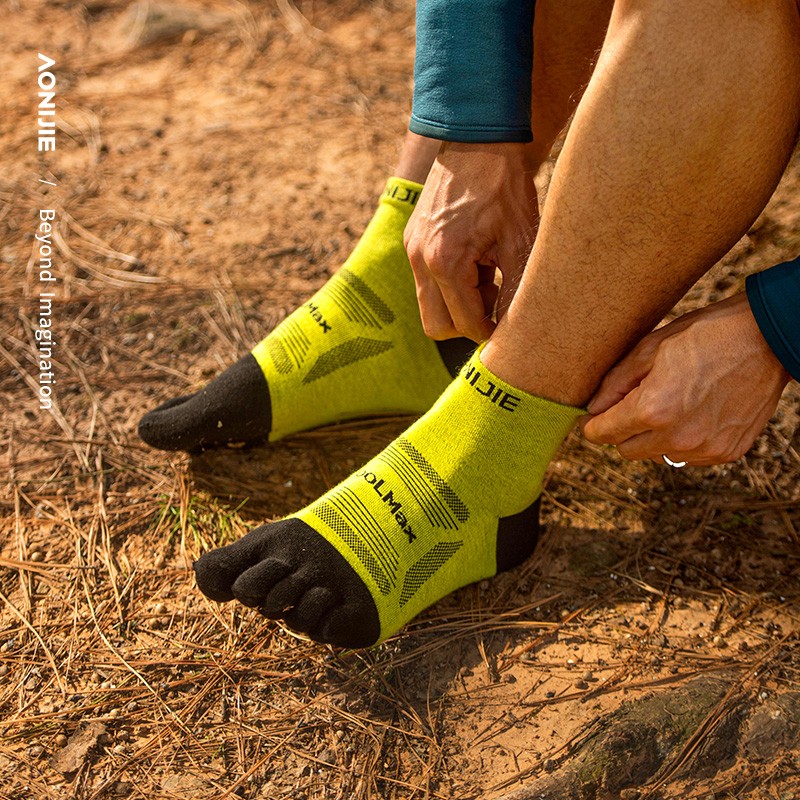 Aonijie e4840 3pairs calcetines deportivos blandos de cinco dedos para hombres y mujeres, montañismo al aire libre, ciclismo, senderismo, zapatos transpirables, calcetines de cabeza