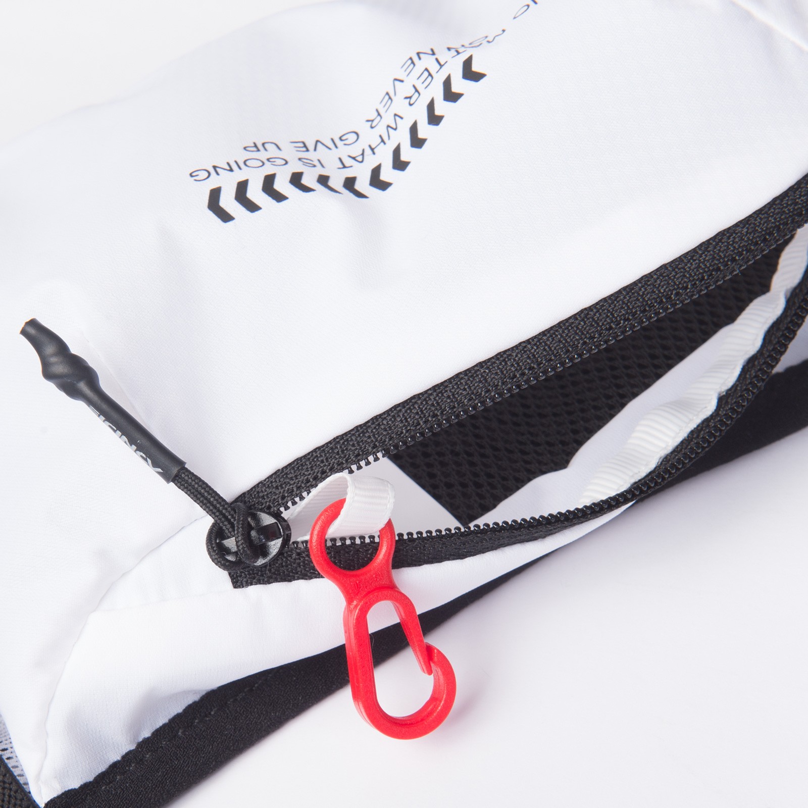 Aonijie w8113 OEM bolsos deportivos en blanco y negro corren al aire libre bolsos en forma de abanico con bolsillos de Maratón de gran capacidad bolsos de senderismo