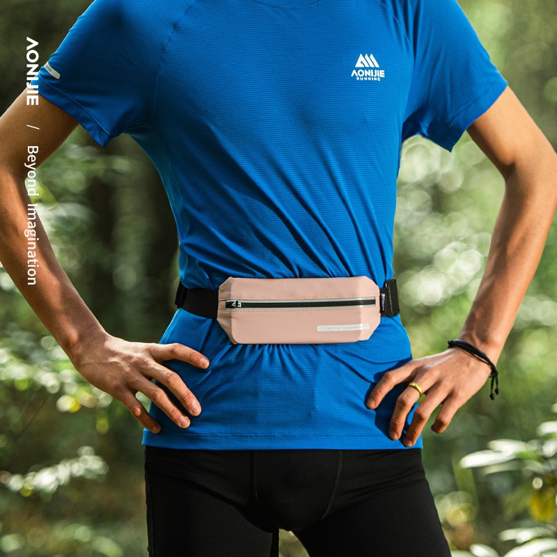 Aonijie w8129 cintura deportiva bolsos de cintura impermeables de gran capacidad maratón de cintura para correr y montar cinturones de cintura al aire libre