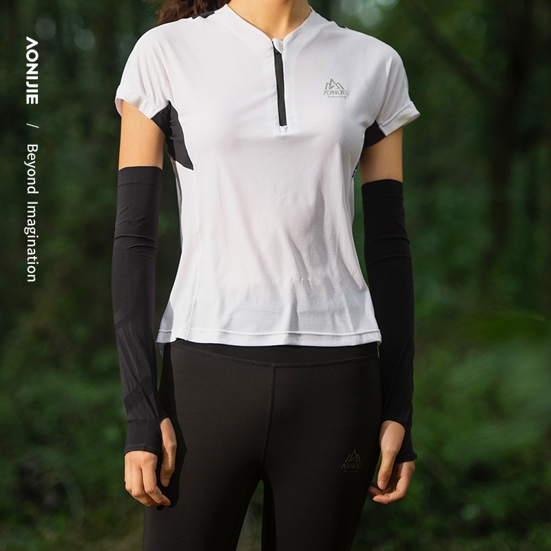 Aonijie e4122 carrera al aire libre protección solar cubierta de hielo deportiva guantes de conducción bicicleta brazo protección solar protección solar protección solar protección solar ultravioleta 