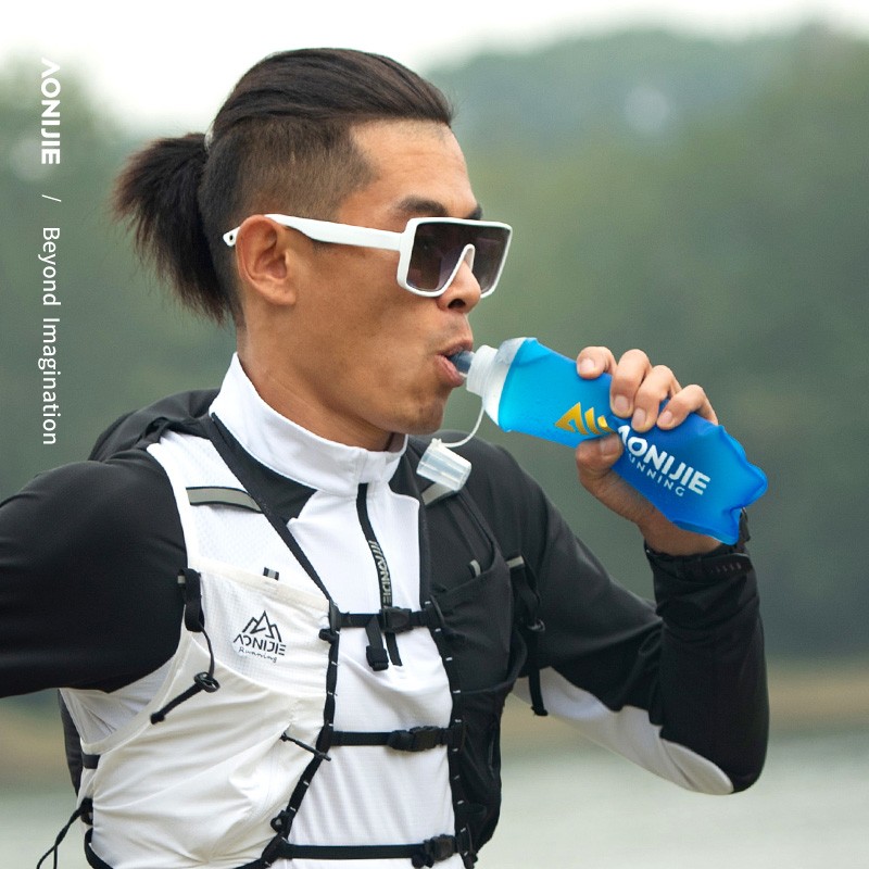Aonijie sd71 tpu / PP botella de agua plegable deportiva 500 ml botella de Agua blanda maratón todoterreno bicicleta de carreras a pie botella de Agua blanda