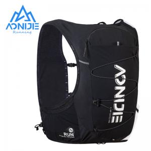 Aonijie c9116 mochila de carrera en blanco y negro, mochila de hidratación, mochila de montañismo al aire libre