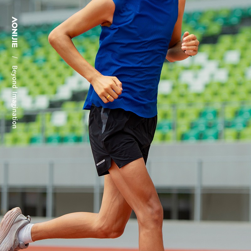 Aonijie fm5195 running shorts Men 's Spring and Summer Fast outdoor Sports Fitness Training shorts Marathon