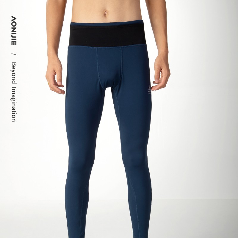 Aonijie fm5121 pantalones ajustados deportivos masculinos para correr piernas largas pantalones ajustados elásticos para secar rápidamente los bolsillos de los pantalones de fitness para bicicletas