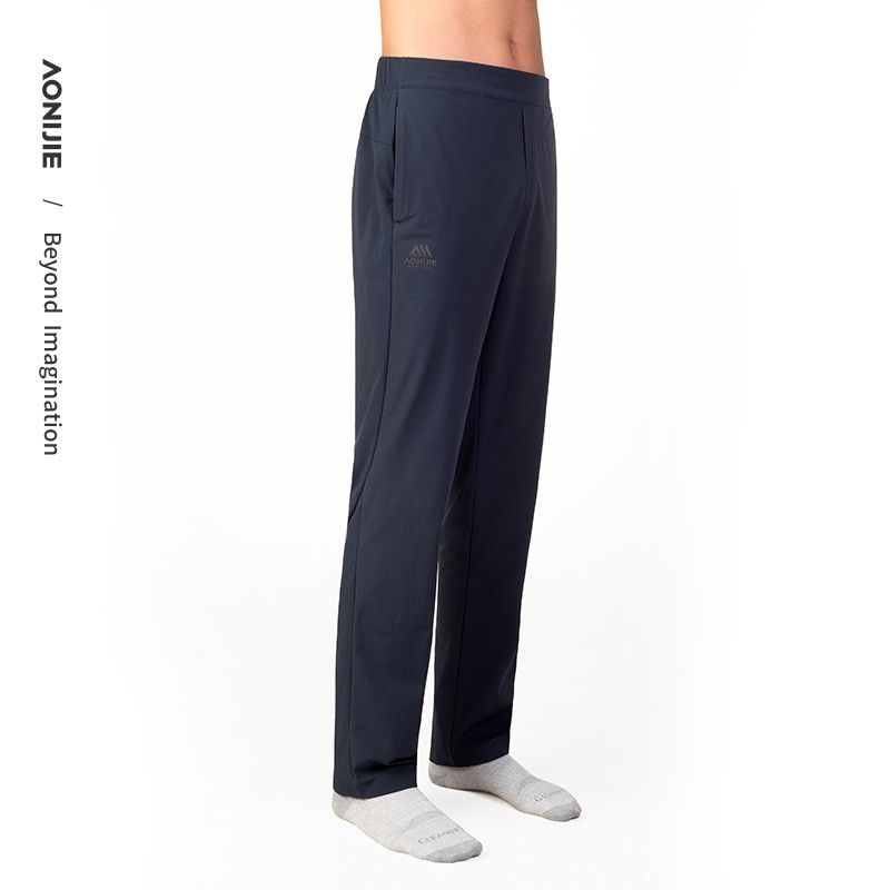 Aonijie fm5202 pantalones deportivos cinturón de cintura para hombres transpirables, secado rápido, pantalones de entrenamiento de fitness para correr, pantalones de ocio de tubo recto