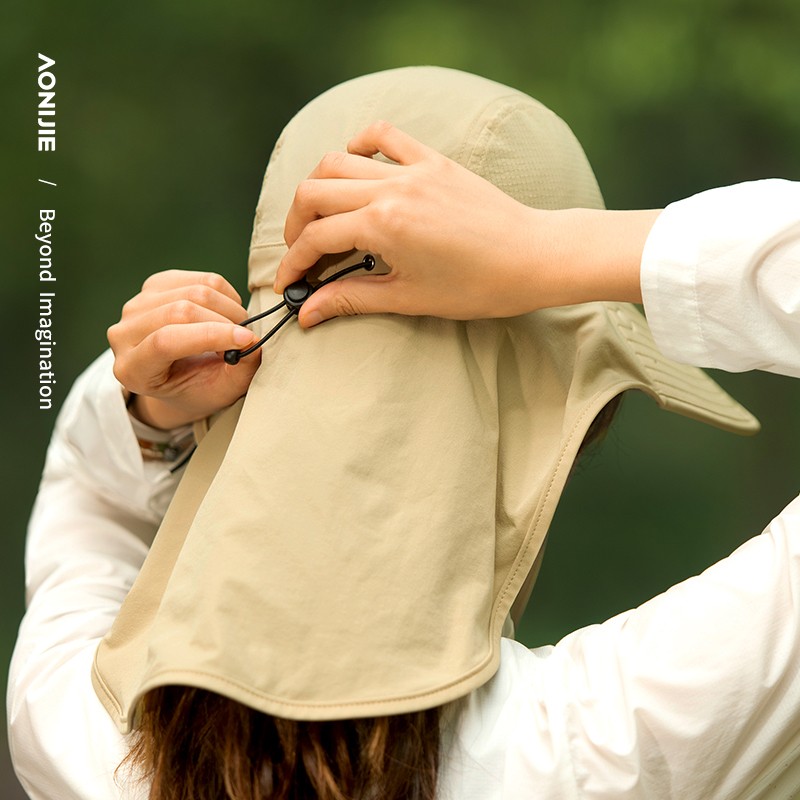 Aonijie e4627 gorra deportiva de Chal de verano al aire libre UPF 50 + gorra de protección solar desmontable, adecuada para caminar por el desierto