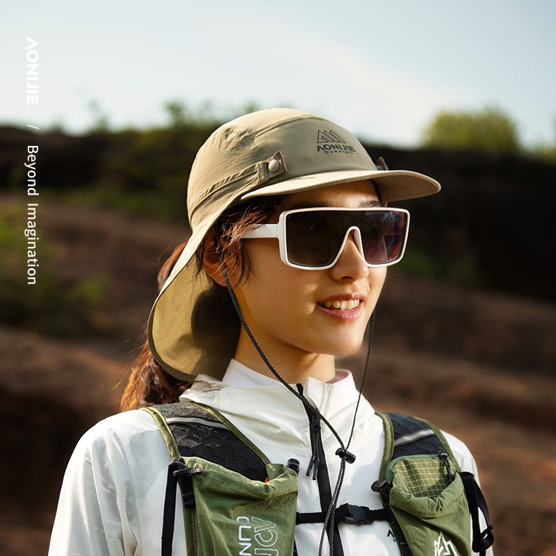 Aonijie e4625 gorra deportiva de Chal corto para hombres y mujeres, gorra de protección solar, gorra extraíble para caminar en el desierto en verano al aire libre