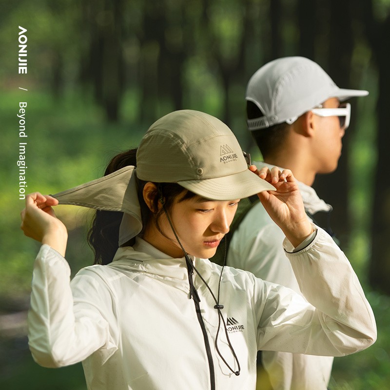 Aonijie e4625 gorra deportiva de Chal corto para hombres y mujeres, gorra de protección solar, gorra extraíble para caminar en el desierto en verano al aire libre