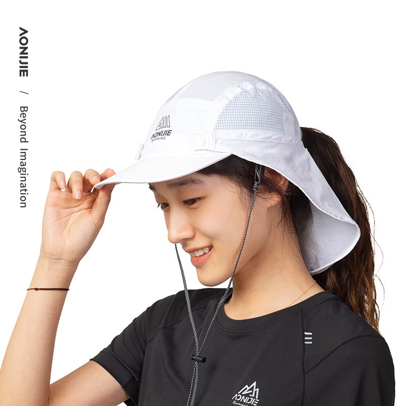 Aonijie e4625 gorra deportiva de Chal corto para hombres y mujeres, gorra de protección solar, gorra extraíble para caminar en el desierto en verano al aire libre